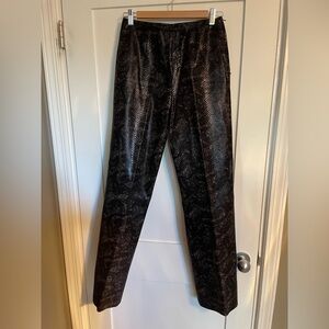 Danier Black Leather Snake Print Pants